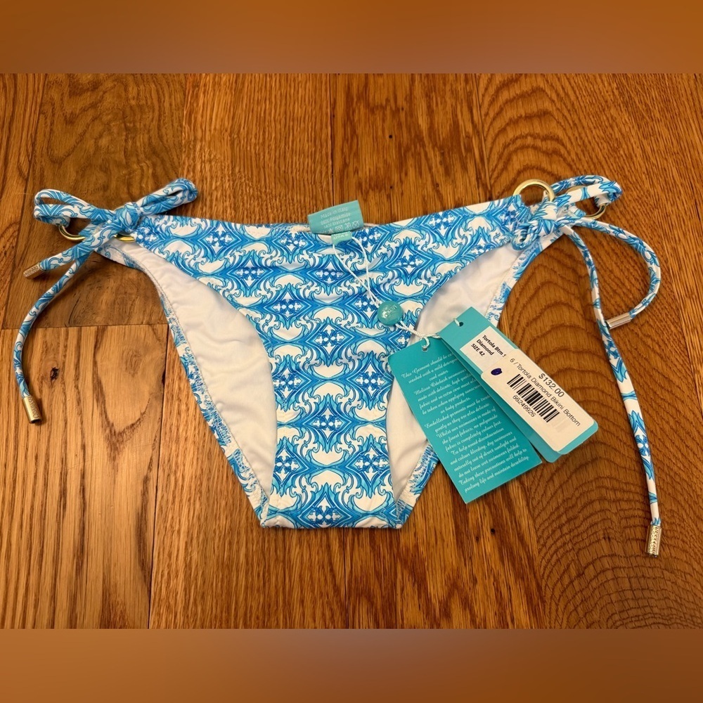 Melissa Odabash Tortola Diamond Bikini Bottoms size 6 NWT